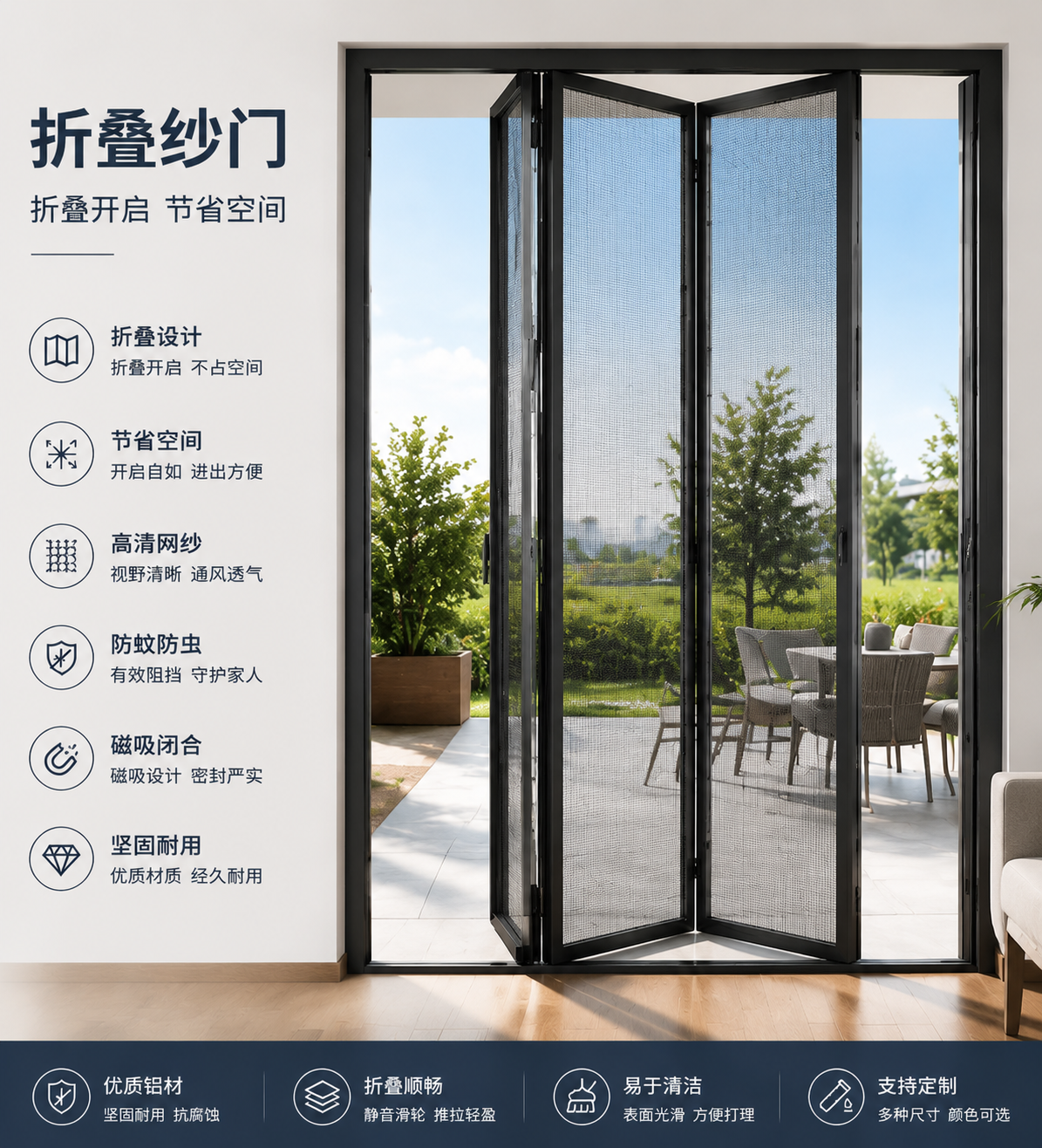 折叠纱门